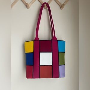 RAYERBAG | Marta Bag Wool blend colorblock tote bag lined vibrant retired design
